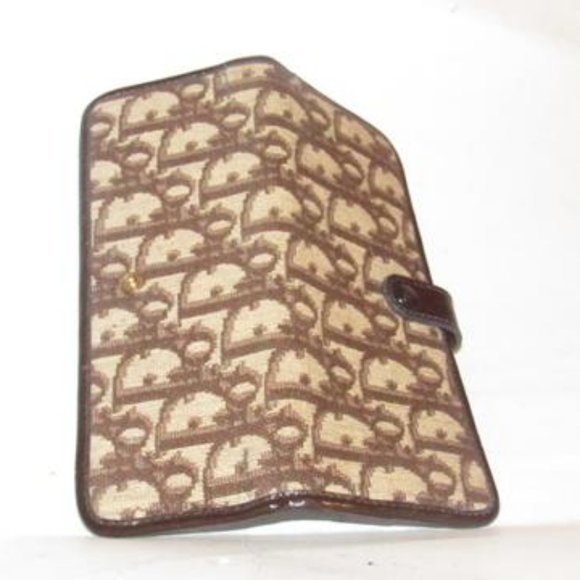 Dior Brown 'Trotter' Print Canvas Mirror Comb Case - Picture 6 of 12